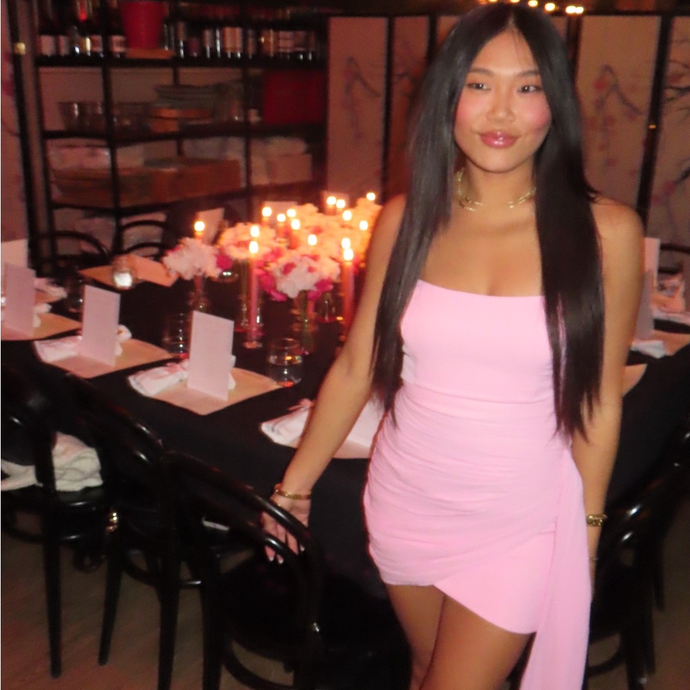 Runaway the Label Night Lover Mini Dress in Musk